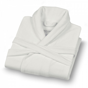 Халат велюровый из длинноволокнистого хлопка Nicky Velour white (белый) от Lapartment (Casual Avenue)