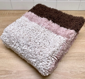 Коврик для ванной из длинноволокнистого хлопка 55x90 Casual Avenue Soho chocolate/quartz/ivory лиловый