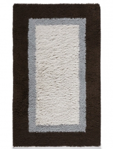 Коврик для ванной из длинноволокнистого хлопка 55x90 Casual Avenue Soho chocolate/sky/ivory голубой
