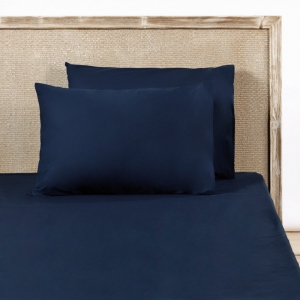 Пододеяльник из длинноволокнистого хлопка 200х220 Percale deep blue (темно-синий) от Casual Avenue  (Lappartment)