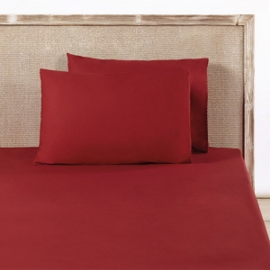 Пододеяльник из длинноволокнистого хлопка 200х220 Percale marsala (винный) от Casual Avenue  (Lappartment)