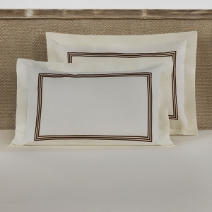 Наволочка декоративная 50х70 Toscana ivory/chocolate (слоновая кость/шоколад)