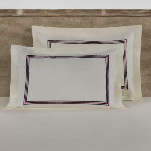 Наволочка декоративная 50х70 Toscana ivory/deep blue /red wine (слоновая кость/синий/красный)