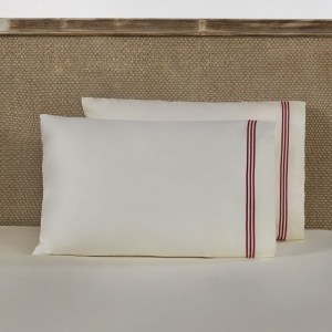 Наволочка 50х70 (2 шт) Toscana ivory/red wine (слоновая кость/красный)
