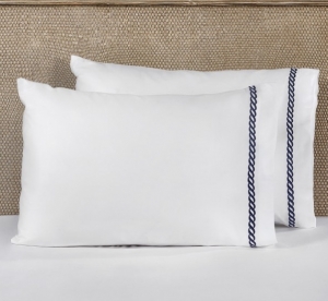 Наволочка (2 шт) 50х70 Messina Marine white/deep-blue (белый/синий) от L'appartment (Casual Avenue)