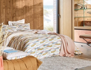 Постельное белье 2 спальное евро DUNES SABLE от Blanc des Vosge
