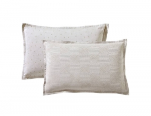 Постельное белье 2 спальное евро GRAMINES CREME от Blanc des Vosge