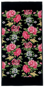 Полотенце шенилловое Peony schwarz 10 75х150 от Feiler
