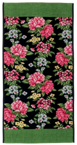 Полотенце шенилловое Peony schwarz 189 50х100 от Feiler