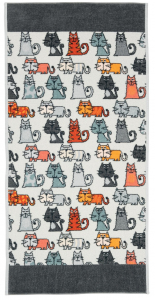 Полотенце шенилловое Cats 215 slate grey 75х150 от Feiler