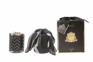 Свеча ароматическая большая 600 гр черный HERRINGBONE от Cote Noir