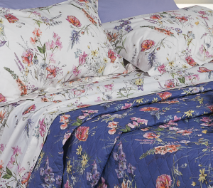 Постельное белье евро 200х220 CAMPAGNA IN FIORE WHITE  от Mirabello