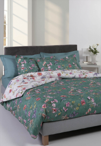 Постельное белье евро 200х220 CAMPAGNA IN FIORE EMERALD от Mirabello