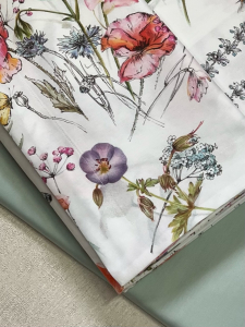 Постельное белье евро 200х220 CAMPAGNA IN FIORE EMERALD от Mirabello