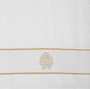 Итальянское полотенце набор 3 шт Gold New 012 white от Roberto Cavalli