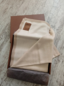 Плед 130х170  CUMBI beige beby alpaca dauble face 265гр/м от ZAMBAITI