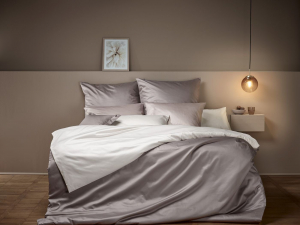Постельное белье 1,5 спальное Uni-Mako-Satin 3846 цвет туман  от Curt Bauer 
