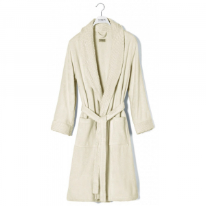 Халат махровый Hamam Galata Organic Contrast ivory слоновая кость