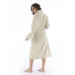 Халат махровый Hamam Galata Organic Contrast ivory слоновая кость