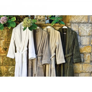 Халат махровый Hamam Galata Organic Contrast olive оливковый