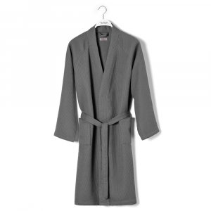 Халат вафельный Hamam Calamus dark grey темно-серый