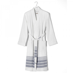 Халат женский Hamam Marine Striped белый/синий