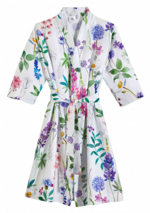 Халат сатиновый  FLORILEGE Prairie от Blanc des Vosge