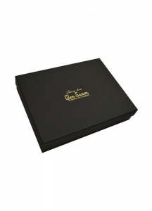 Плед из кашемира Border A5 bl-carmine 150x200 от Glen Saxon