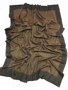 Плед из кашемира Border A3 bl-camel 150x200 от Glen Saxon