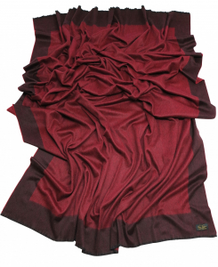 Плед из кашемира Border A5 bl-carmine 150x200 от Glen Saxon