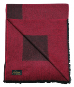 Плед из кашемира Border A5 bl-carmine 150x200 от Glen Saxon
