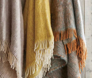 Плед мохеровый DIANA cygne бледно-сиреневый 130х200 от Blanc des Vosges Cosy chanvre