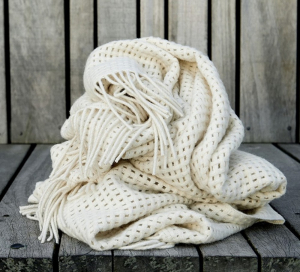 Плед 130x200 Elvang BASKET off white