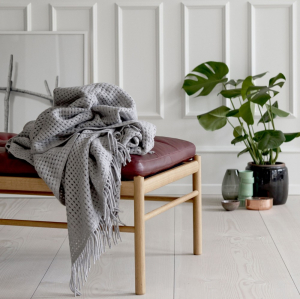 Плед 130x200 Elvang BASKET light grey