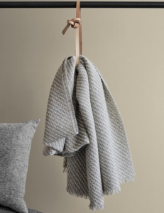 Плед 130x190 Elvang DIAGONAL grey/light grey