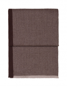 Плед из бэби альпаки Herringbone chocolate/beige 130х190 от ELVANG