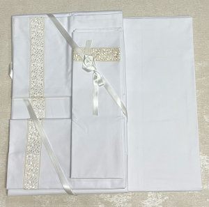 Постельное белье итальянское семейное DOUBLE avorio/white  от Emozioni 