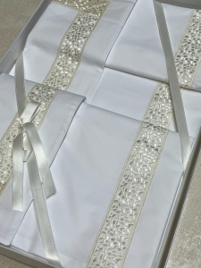 Постельное белье итальянское евро DOUBLE 220x200 white/white от Emozioni 
