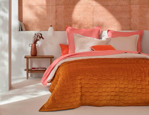 Покрывало велюр 240х260 SPIRIT Tangerine от Blanc des Vosges