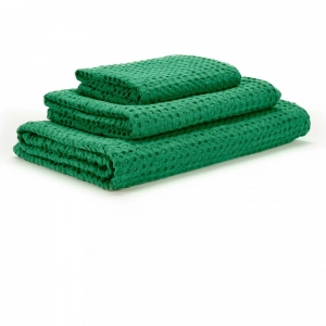 Полотенце вафельное из длинновоокнистого хлопка Giza Pousada Emerald 230 100х150 от Abyss&Habidecor