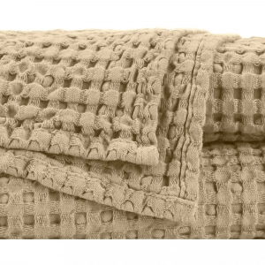 Полотенце вафельное из длинновоокнистого хлопка Giza Pousada Sand 714 100х150 от Abyss&Habidecor