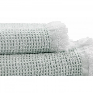 Полотенце вафельное из длинновоокнистого хлопка Giza Bees Aqua 210 100х150 от Abyss&Habidecor