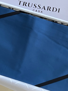 Элитное постельное белье CONTEMPORARY LOGO blue евро от Trussardi