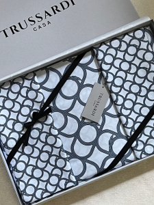 Элитное постельное белье CONTEMPORARY LOGO blue евро от Trussardi