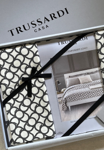 Элитное постельное белье CONTEMPORARY LOGO grey евро от Trussardi