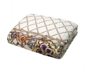Покрывало NEW SPIDER BEDSPREAD QUILT 003 BIANCO 270х270 от Roberto Cavalli