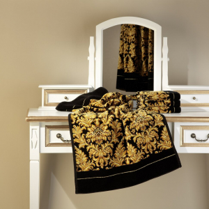 Полотенце шенилловое Sanssouci 10 schwarz 75х150 от Feiler