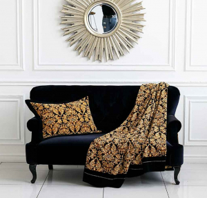 Элитный шенилловый плед Sanssouci 10 schwarz 150х250 от Feiler