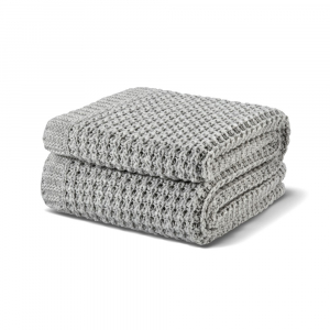 Плед 130х180 Hamam Dimension knitted mist серый