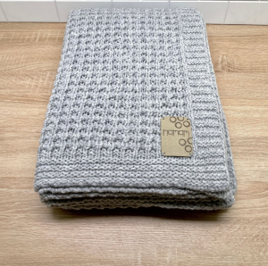 Плед 130х180 Hamam Dimension knitted mist серый